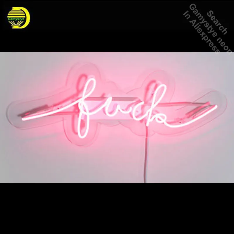 

Neon Sign for F*ck Neon Bulb sign handcraft neon signboard icons luces Clear Acrylic neon wall lights anuncio luminos Dropship