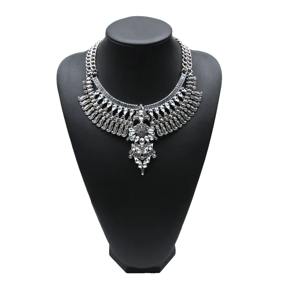Роскошное модное ожерелье с кристаллами в Европейском стиле массивное