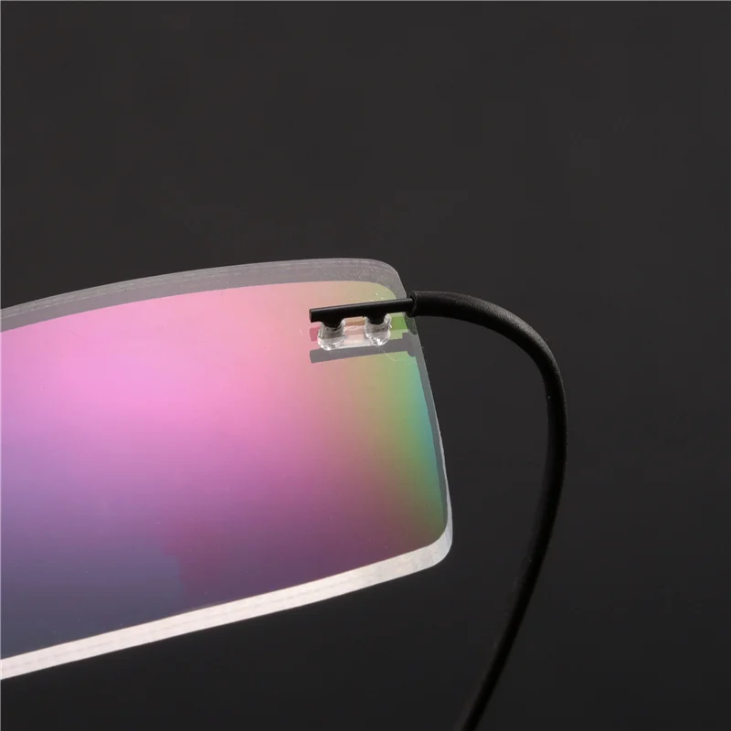 Flexible Alloy Prescription Glasses Men Myopia Hyperopic Progressive Transparent Frameless Ultralight #527 |