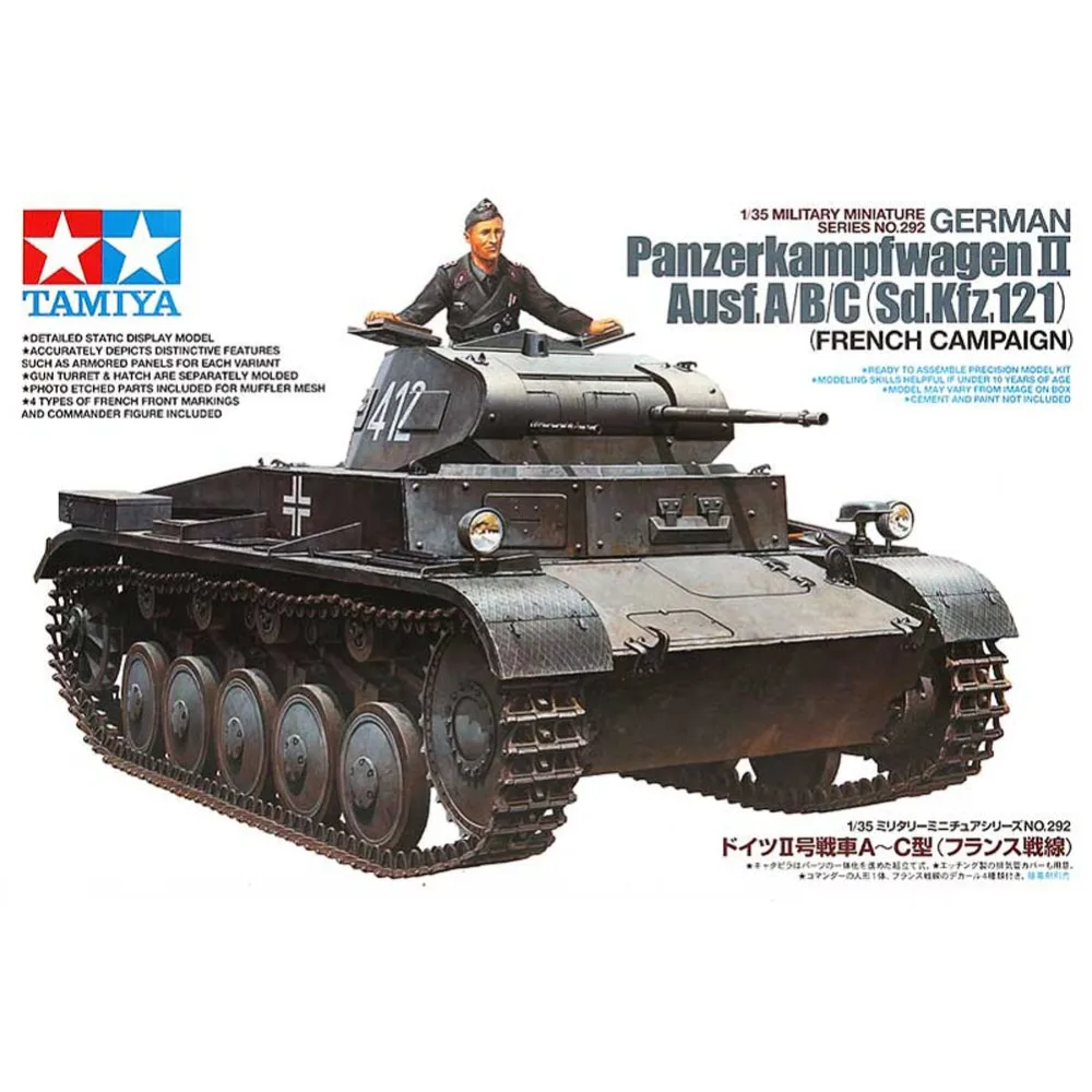 Tamiya 35292 1/35 немецкий Panzerkampfwagen II Ausf A/B/C Sd Kfz 121 хобби Военная сборка AFV модель