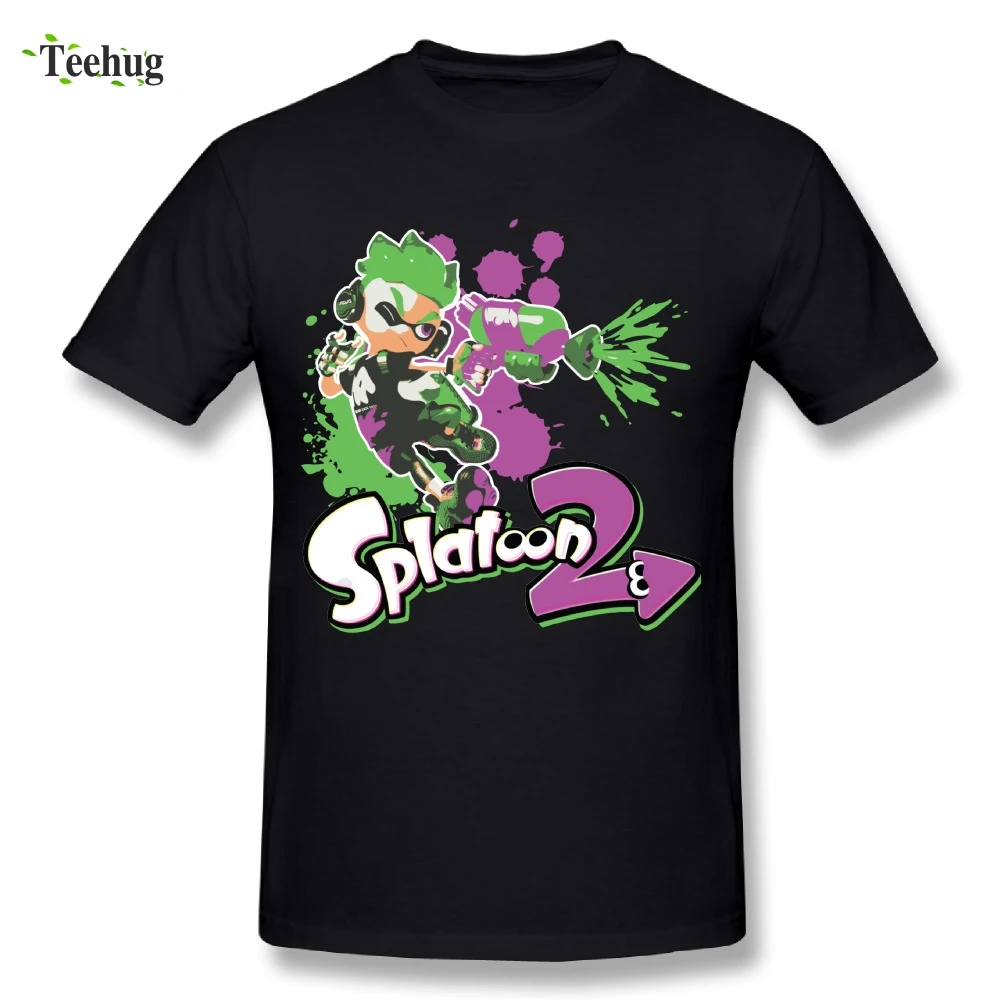 

Round Collar Male Cool Game Splatoon T Shirts Plus Size Casual T-Shirts