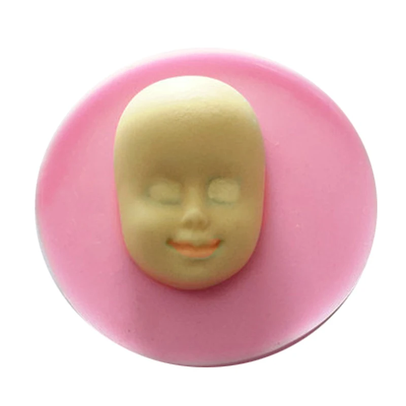 

Free shipping woman face cooking tools Silicone Fondant Gum Paste Mold Cake Decorating Clay Resin sugar Candy DIY Sculpey