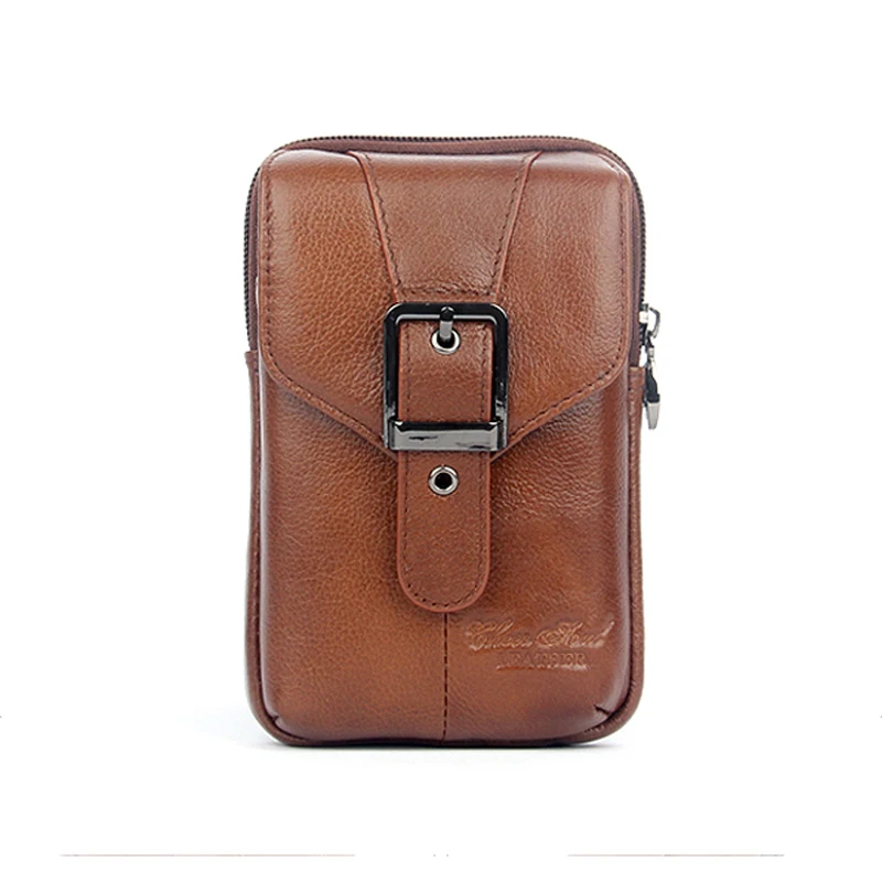Новинка 2018 портативный поясной мини кошелек из натуральной кожи Мужская поясная