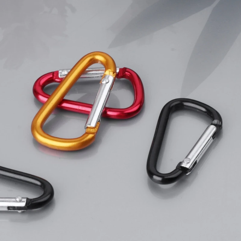 10 шт./лот брелок из алюминиевого сплава альпинистская Кнопка карабин