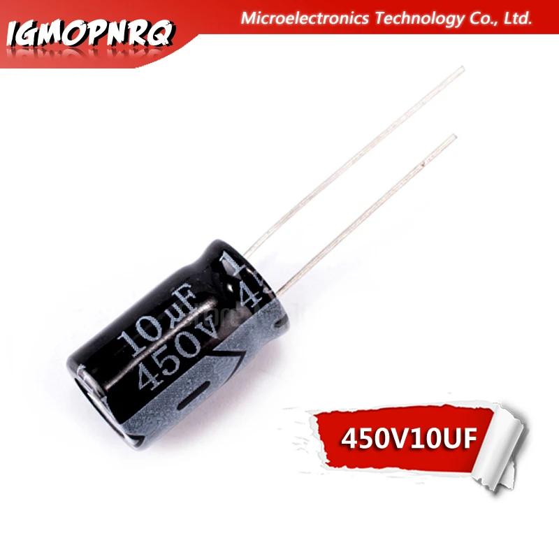 10 шт. 450V10UF 13*21 мм 10 мкФ 450V 13x21 мм Алюминий электролитические конденсаторы DIP