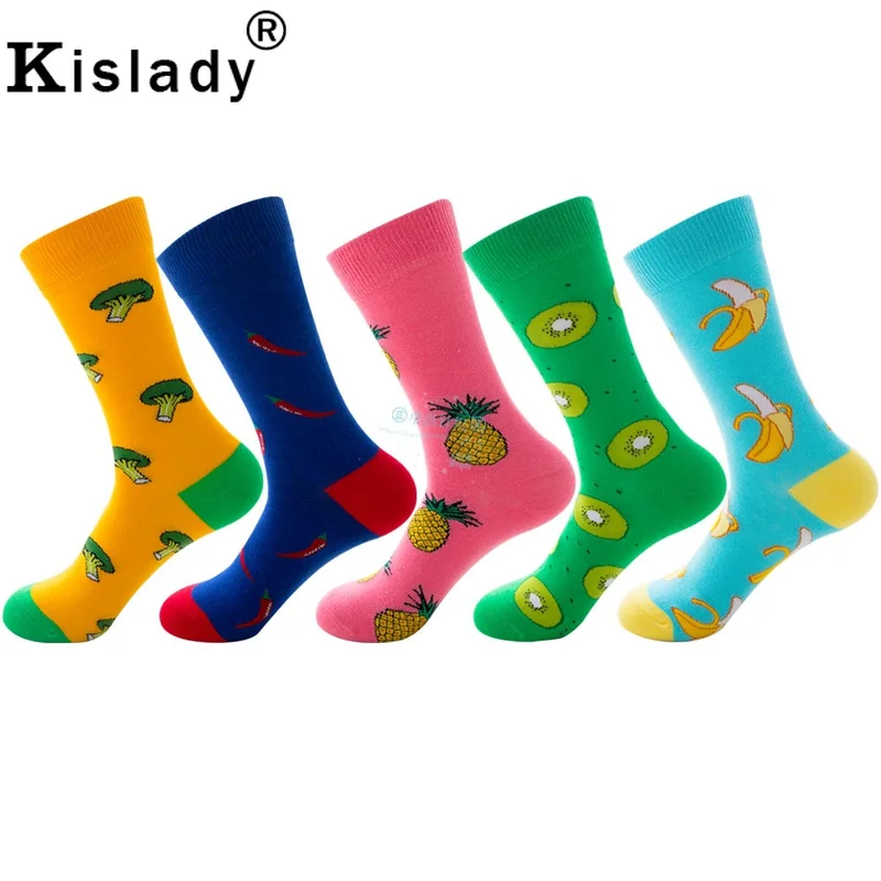 Женские носки с фруктовыми овощами Happy разноцветные пушистые модные