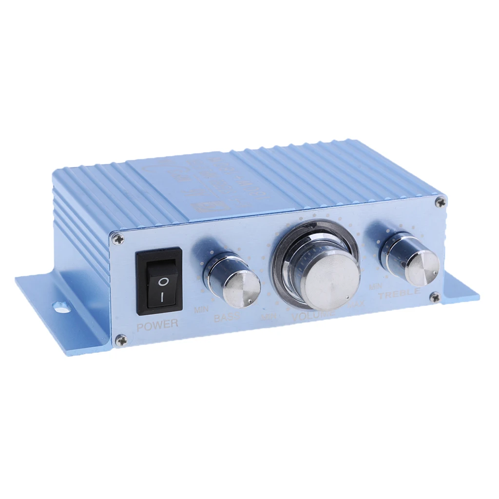 

1 Pcs Universal 12V Dual Channels Hi-Fi Stereo Aux Amplifier Speaker 180W+180W For Car Van Truck RV Camper Etc 5.90x2.87x1.57''
