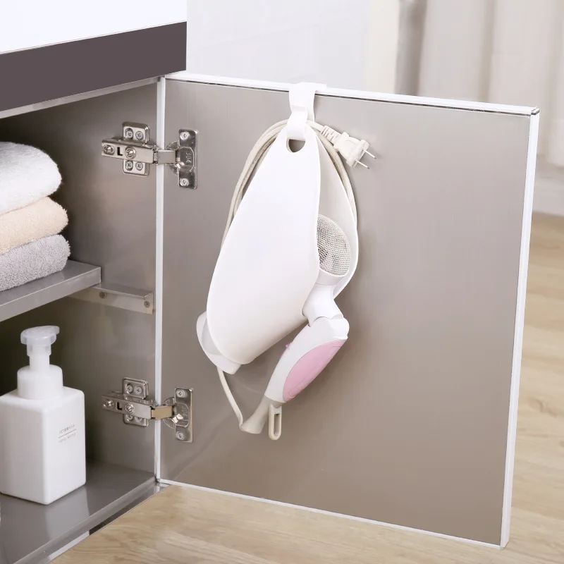 Настенный держатель для фена ванной комнаты экономия места органайзер хранения
