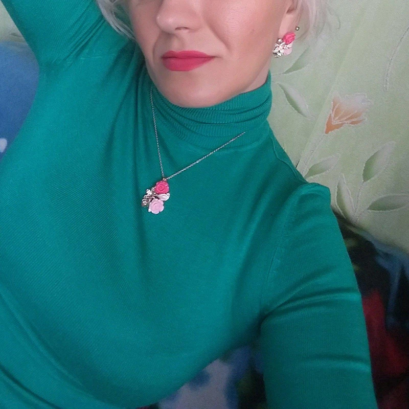 Комплект из колье и серёг с подвеской кристаллом | Украшения аксессуары