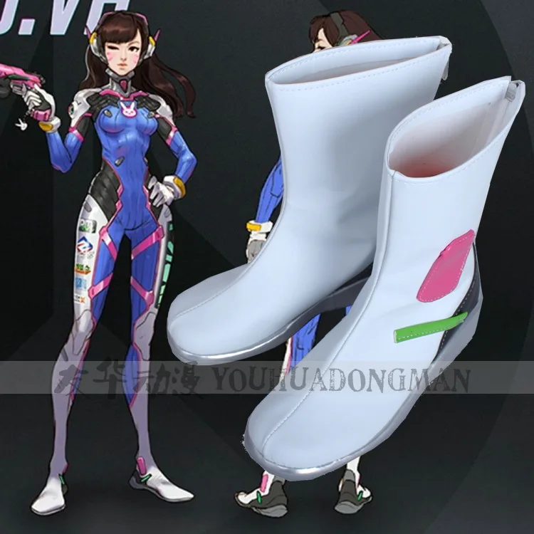 Игры OW DVA с течением и часы D.VA костюм для ролевой игры Плоская подошва Обувь под