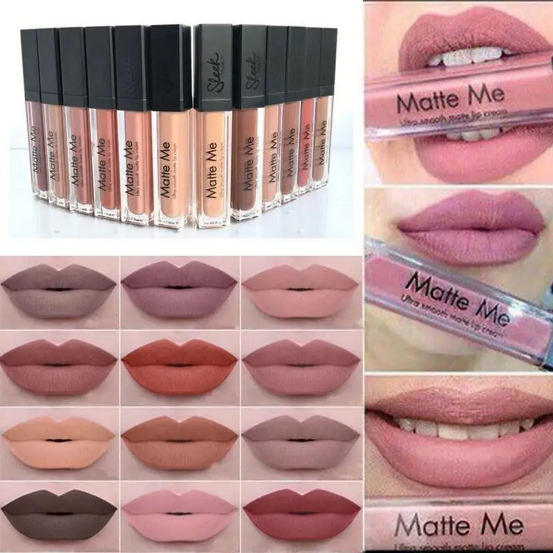 Матовый блеск для губ 12 цветов долговечная водостойкая жидкая помада|Блеск губ| |