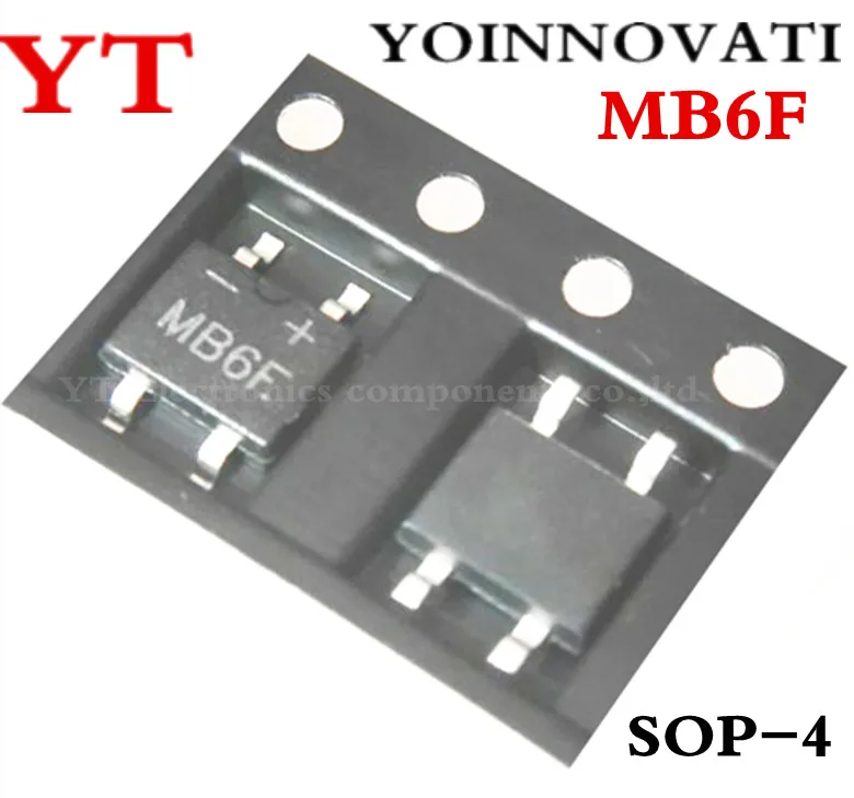 1000 шт./лот MB6F 600 в 500MA SOP4 IC лучшее качество. | Электронные компоненты и