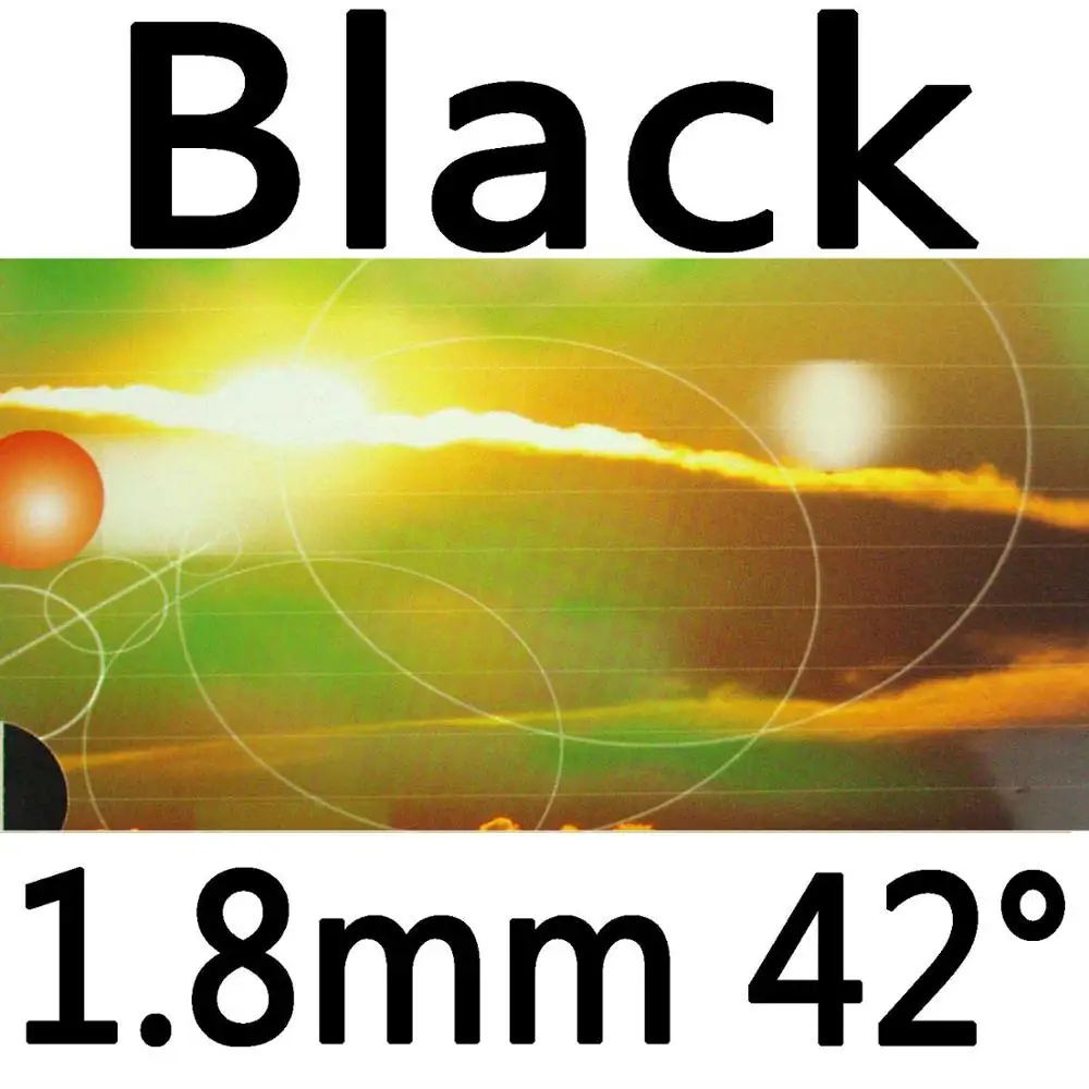Black 1.8mm H42 Dawei 388A-4 388A 4 скорости+ Спин пипсов-в настольный теннис(пинг-понг) Резина с губкой четыре типа толщины губки - Цвет: Black 1.8mm H42