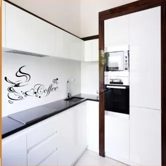 Кофейная чашка виниловая цитата съемные настенные наклейки DIY домашний декор