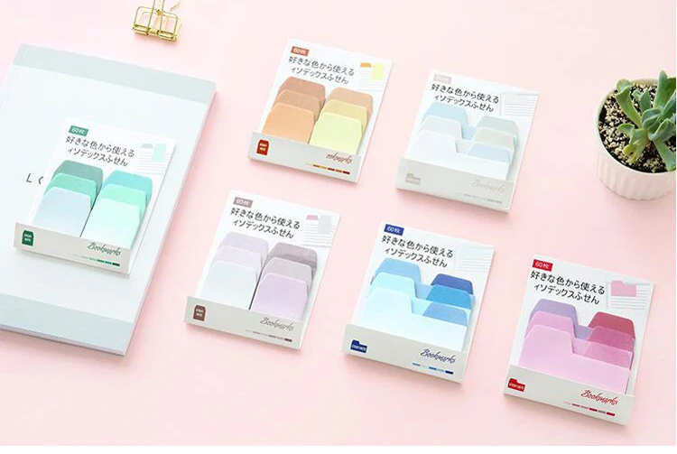 1 шт. разноцветный блокнот Kawaii Канцелярские индексы sticky notes Office escolar School memos принадлежности для студентов(tt-2856