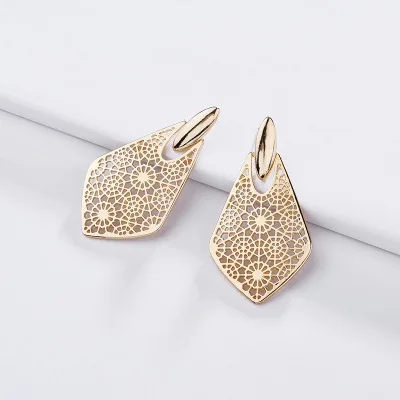 New Fashion Hollow Out Filigree Water Drop Earrings For Women | Украшения и аксессуары