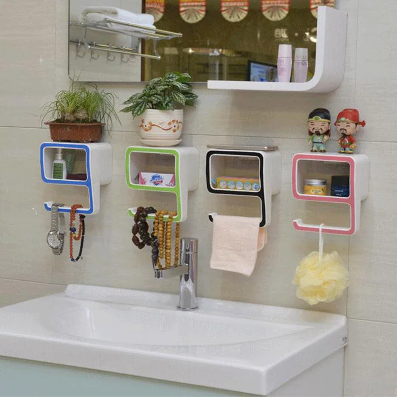 Домашний держатель для полотенец ванной комнаты номер 9 форма Пластиковая Полка