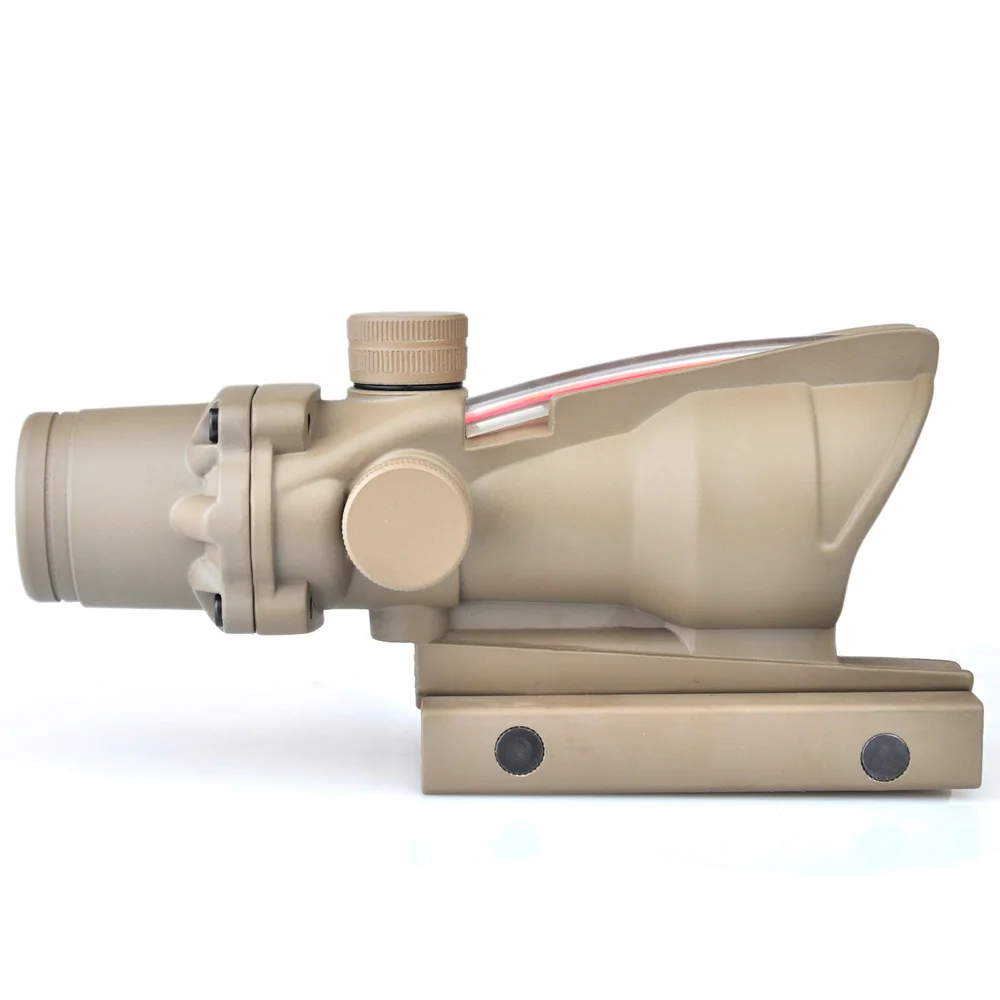 SEIGNEER ACOG Тип 1X32 тактический зеленый/Красный точка зрения настоящий волоконный оптический прицел с Пикатинни