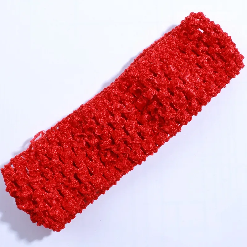 Red 10 шт., 4 см, модная эластичная вязаная лента для волос, аксессуары для волос, вязанная повязка на голову, повязка на голову - Цвет: Red