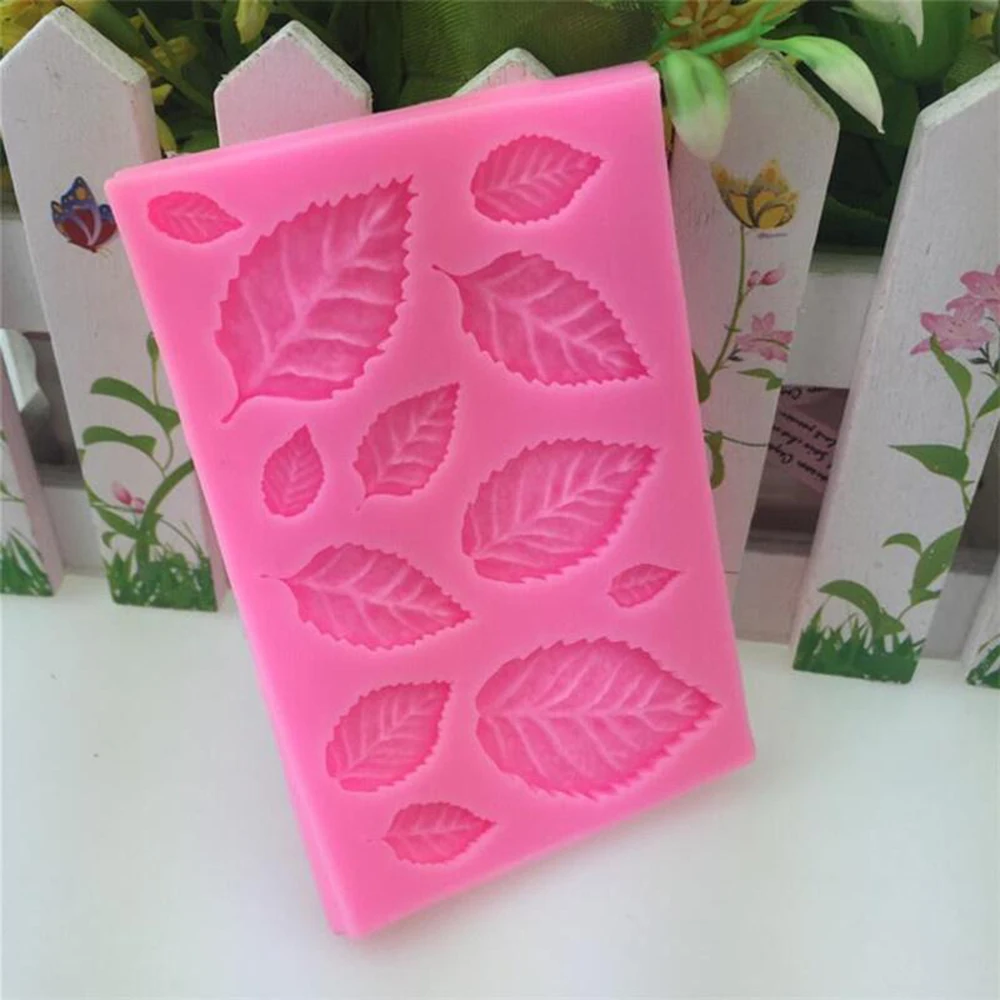 Наконечник для украшения тортов 1 шт листьев Силиконовая Форма Fondant mold торт