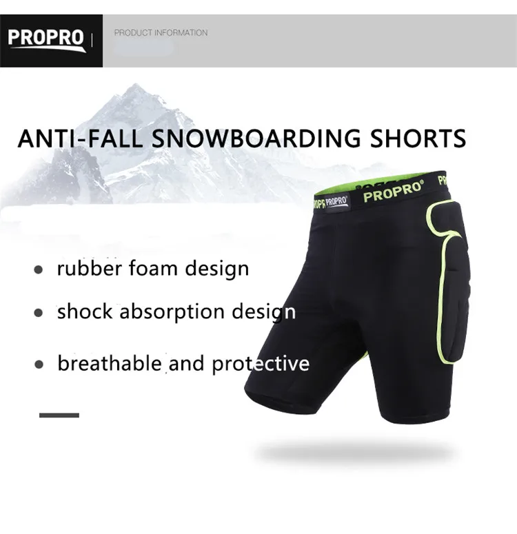 PROPRO Защитные шорты для сноубординга, резиновый лыжный хип-протектор, фиксатор для катания на роликах, велоспорта, хоккея на открытом воздухе, защита для экстремальных видов спорта