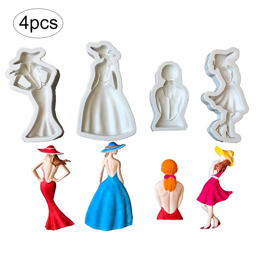 4 шт./компл. сексуальная девушка 3D силиконовые торт помады товары для украшения