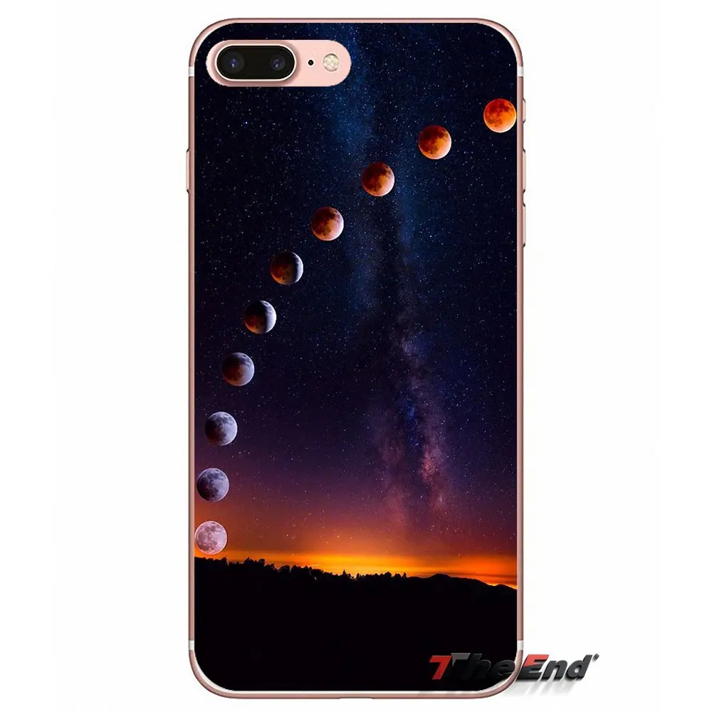 Мягкий ТПУ чехол для Sony Xperia Z Z1 Z2 Z3 Z5 compact M2 M4 M5 E3 T3 XA Aqua LG G4 G5 G3 G2 Mini Moon Phases Night Pattern|tpu