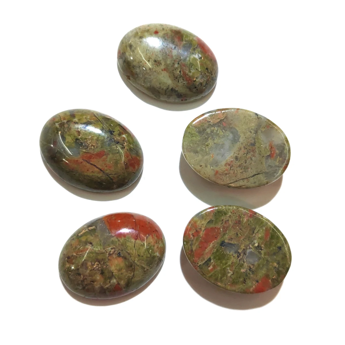 

Natural Stones Unakite Cabochon 18x25mm 15x20mm 13x18mm 10x14mm Egg Shape No Hole for Making Jewelry DIY