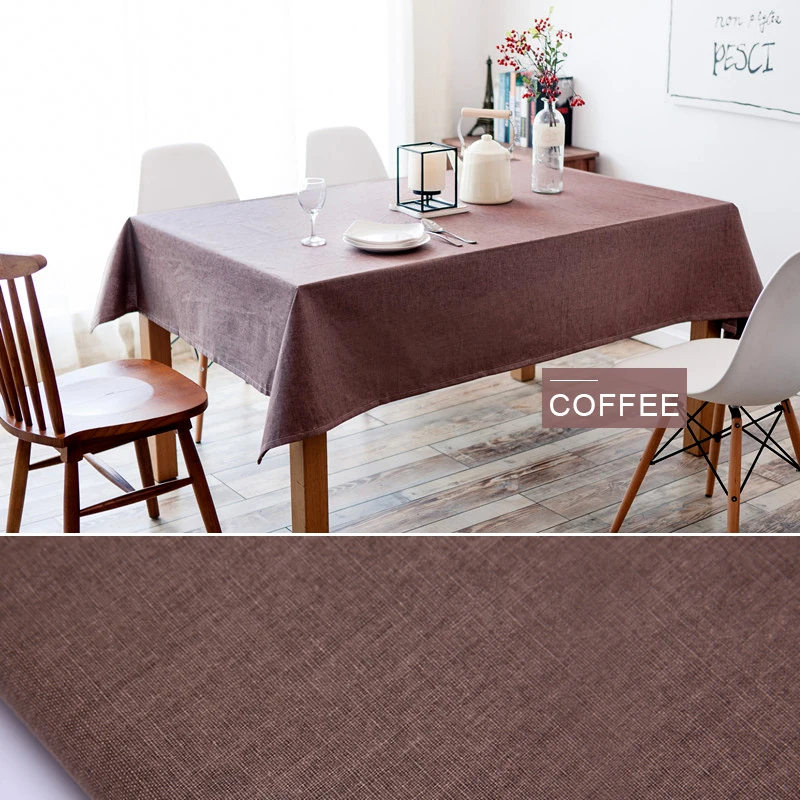 Женская скатерть элегантное домашнее украшение однотонное кухонное столовое