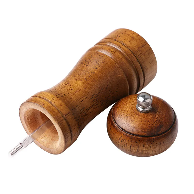 

Oak Wood Manual Salt and Pepper Grinder Condiment Seasoning Grinder Mill for Spices Herb Powder Milling Machine Kitchen Tools