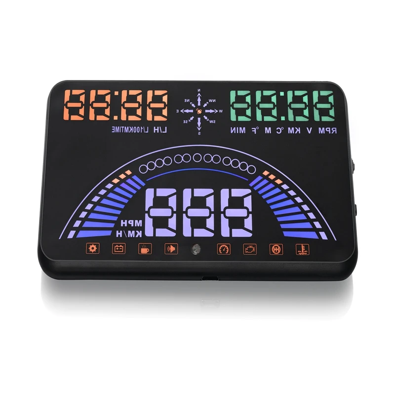Newest S7 Auto Car OBD2 GPS HUD Head Up Display 5.8 Inch Screen OBD II Windshield Projector Engine Fault Alarm Dynamic Speed | Автомобили