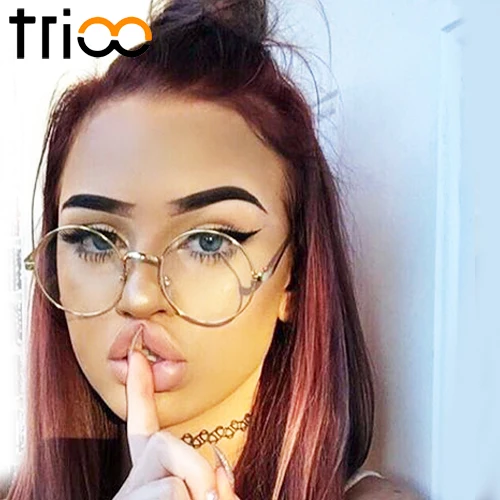 Круглые Женские очки TRIOO в стиле ретро прозрачная оправа для очков круглые линзы