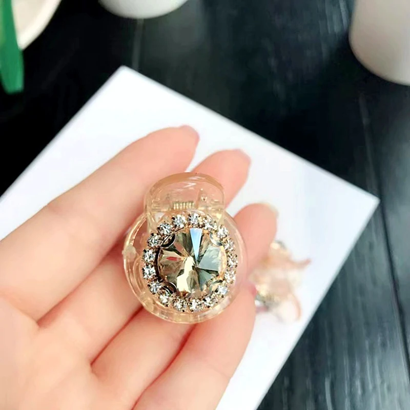 Новые модные круглые шпильки для волос со стразами и аксессуары с цветами женщин