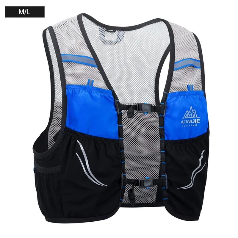 Blue-ML AONIJIE 2.5L легкий рюкзак для бега дышащий велосипедный марафон Сверхлегкий походный спортивный мешок 500 мл мягкая фляжка - Цвет: Blue-ML
