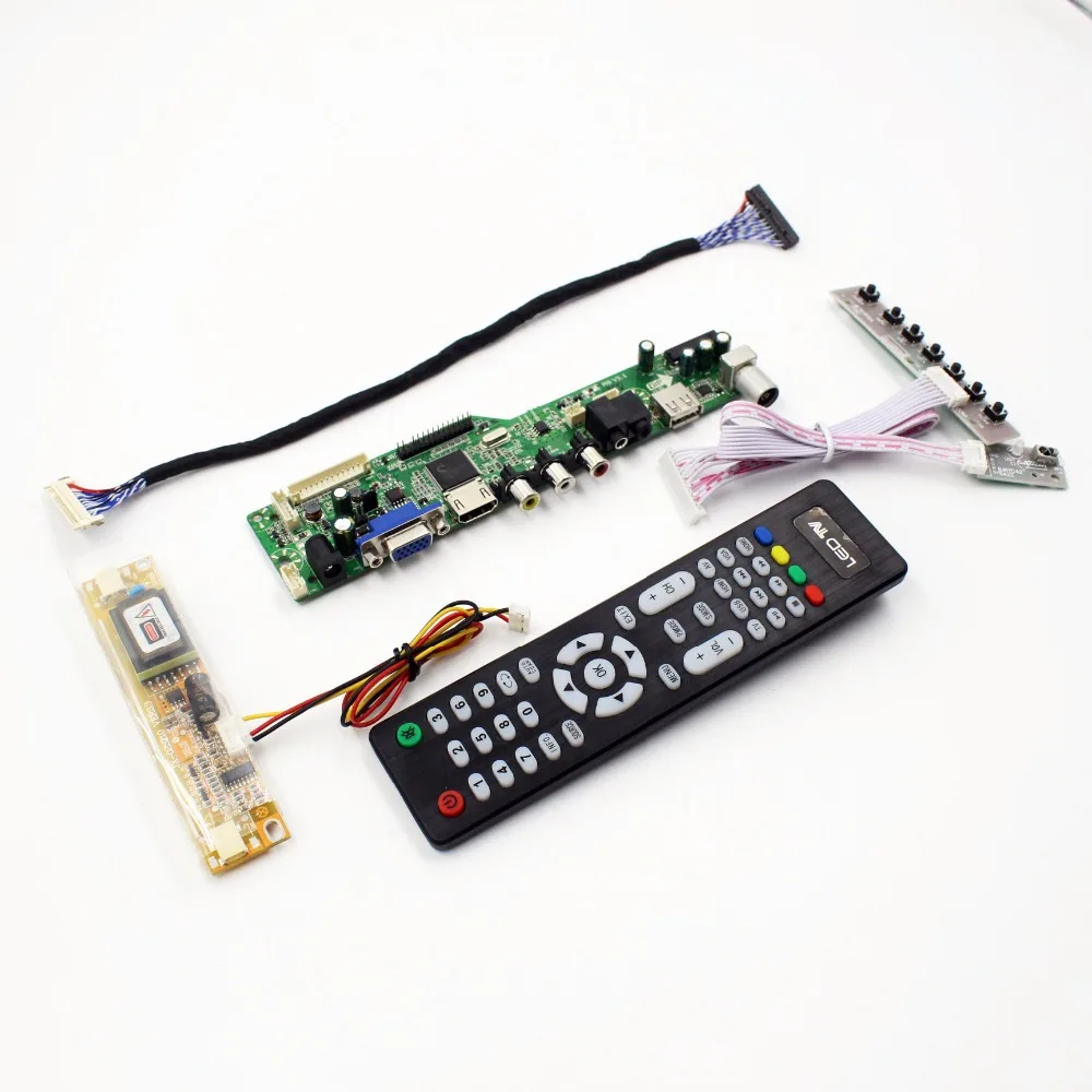 ЖК-дисплей ТВ драйвер платы с AV VGA Аудио USB HDMI порт подключения типа c: совместим