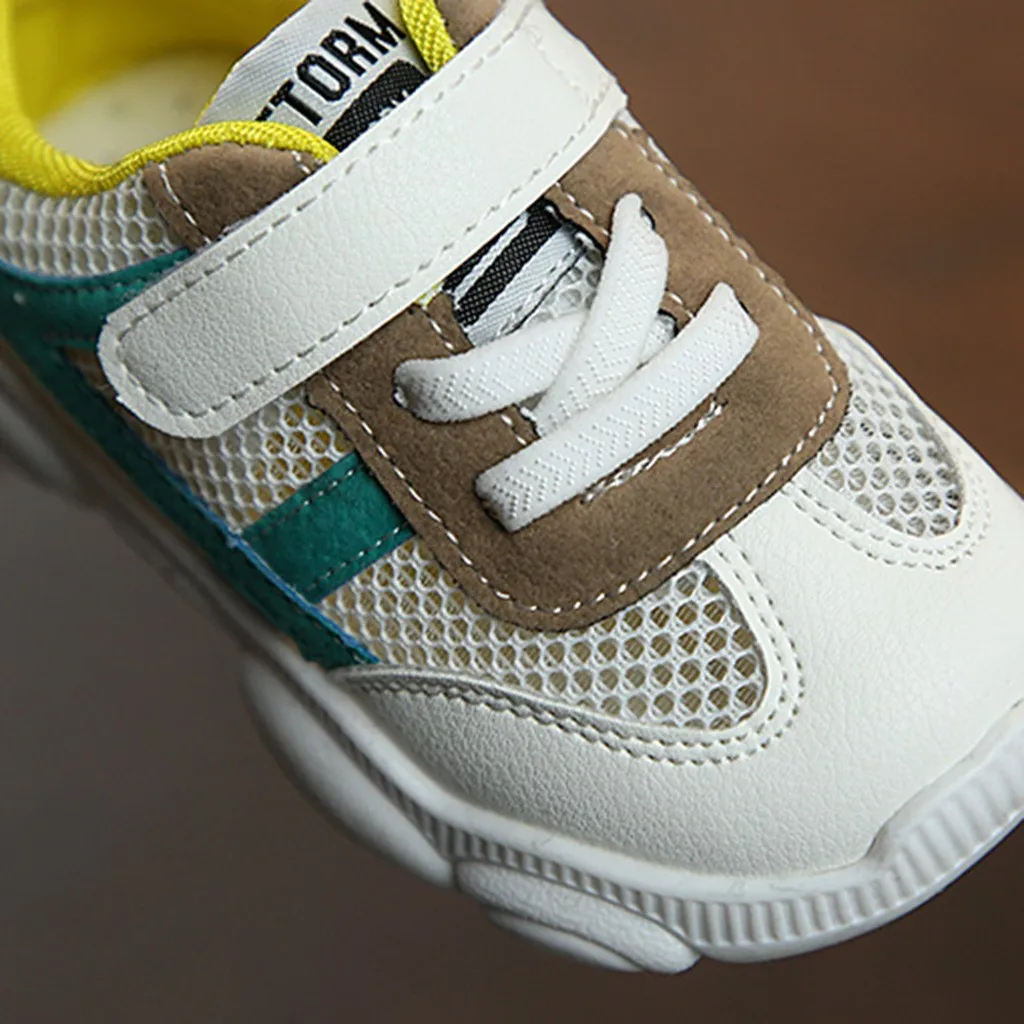 Летние Детские разноцветные кроссовки для маленьких девочек и мальчиков