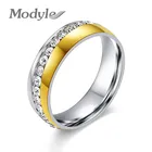 Modyle золото-Цвет кубического циркония кольца для женщин Размеры 6,7,8,9 Женский золото-Цвет обручальное кольцо ювелирные изделия оптовая продажа