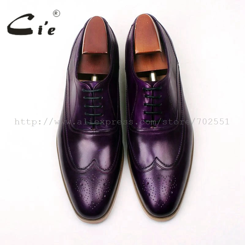 Cie/Туфли броги с перфоратором и закругленным носком туфли оксфорды на шнурках
