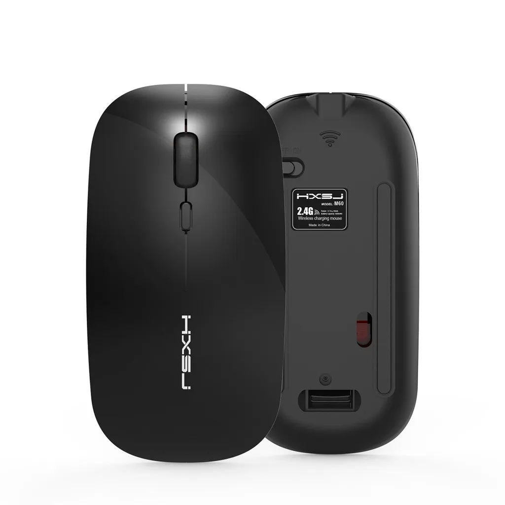 CARPRIE 1 шт. M60 эргономичная 2,4 ГГц Беспроводная мышь 1200 dpi USB+ type-C перезаряжаемая оптическая игровая мышь для MacBook ноутбука 90422