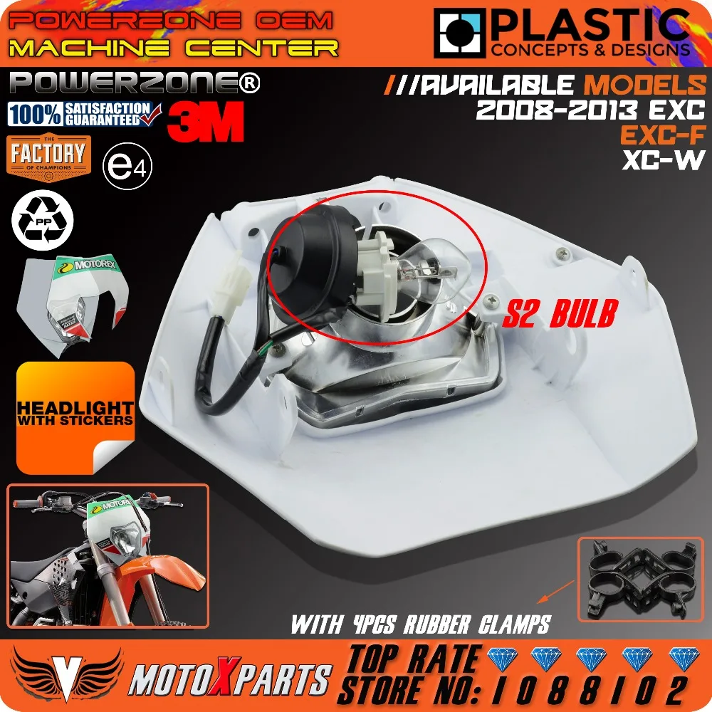 Налобный фонарь для мотоцикла с наклейкой 3 м KTM EXC EXCF SX SXF SXS XC XCR XCW XCF XCRF NXC MX SMR