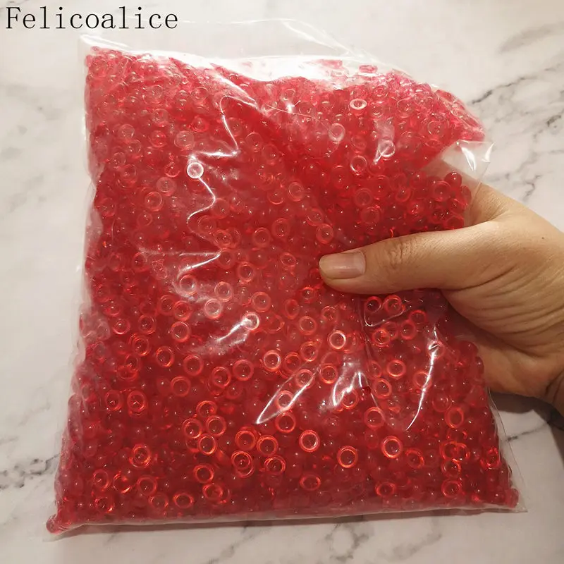 Red 500g 500 г бусины в виде рыбьей чаши, пластиковая ваза, наполнитель, шар в виде рыбьей чаши, бисер для изготовления слизи, сделай сам, художественное ремесло, украшение для свадебной вечеринки - Цвет: Red 500g