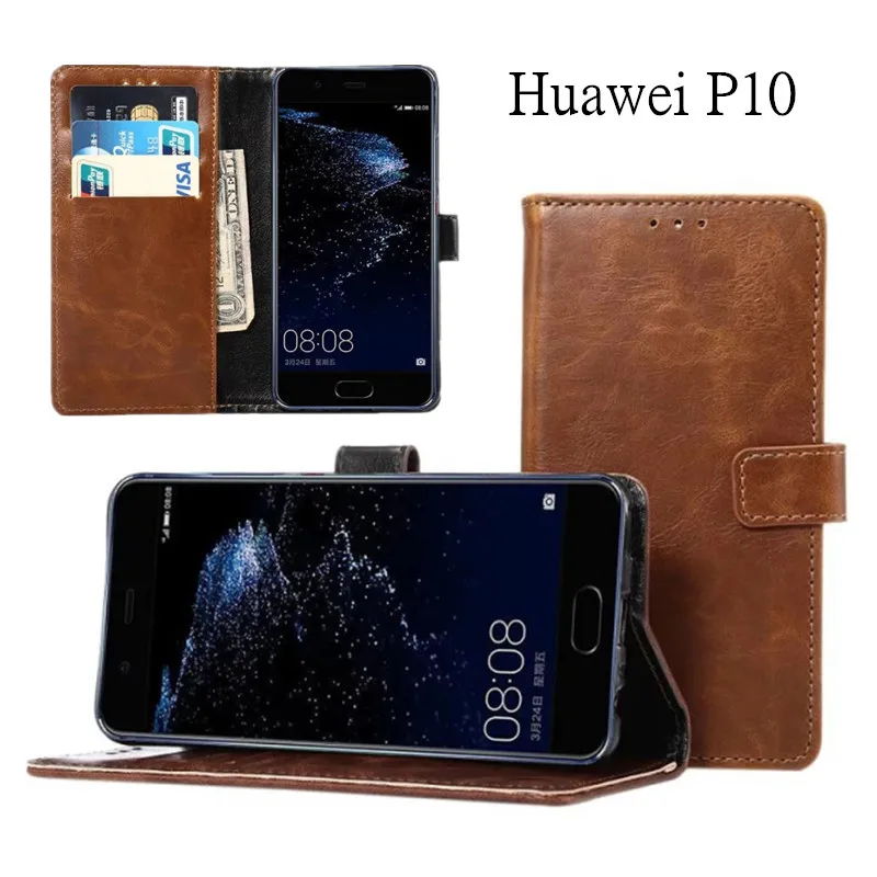 Роскошный чехол-книжка для Huawei P10 Магнитный чехол-кошелек мужская сумка
