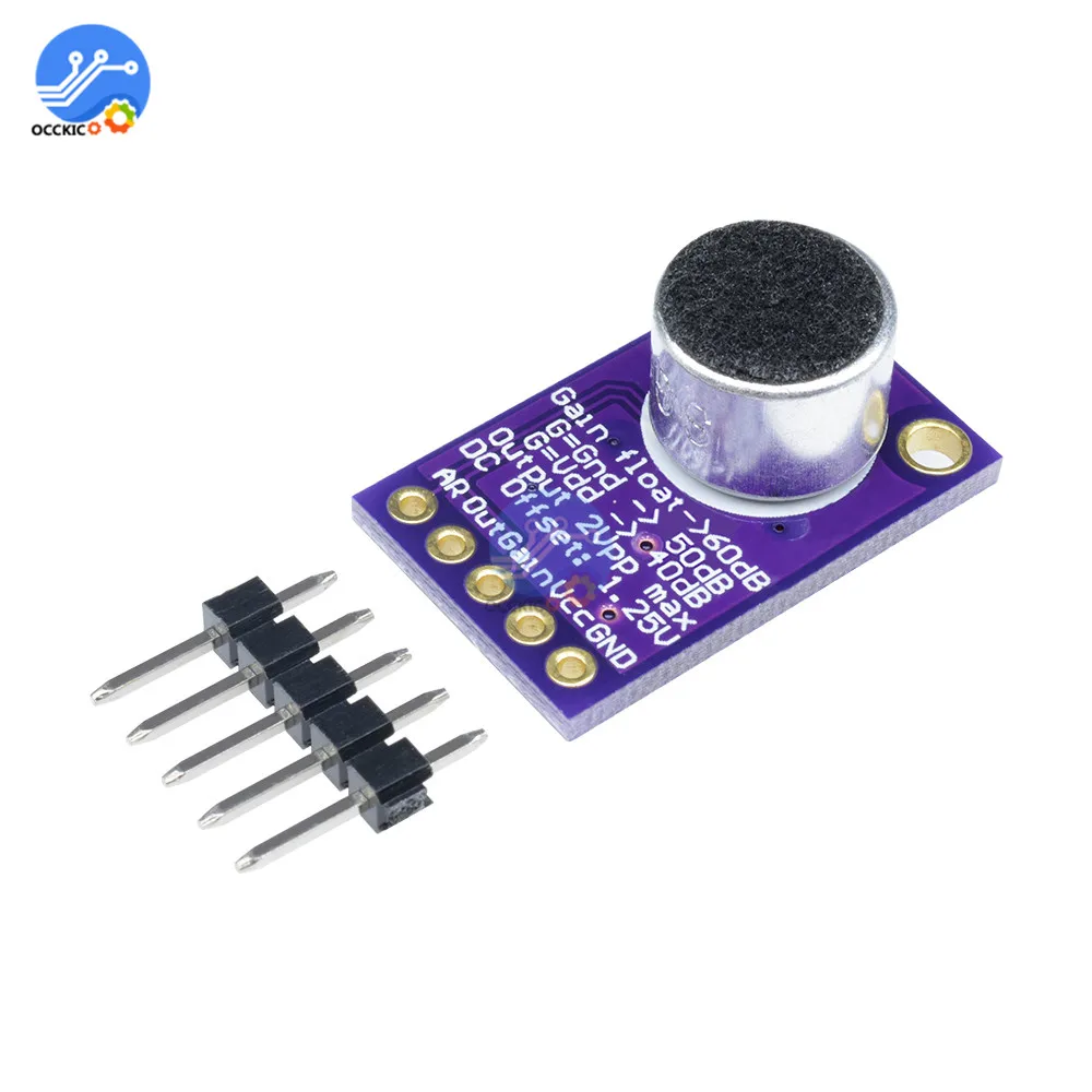 MAX9814 микрофон рабочая плата модуль автоматическое управление усилением для Arduino