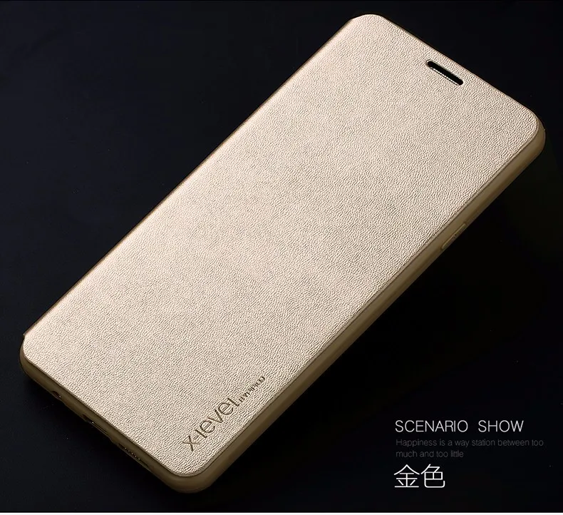 gold X-Level ультра тонкий кожаный ТПУ чехол для телефона samsung S10 Plus S9 S8 защитный флип-держатель чехол для A10 A20 A50 Note 9 - Цвет: gold