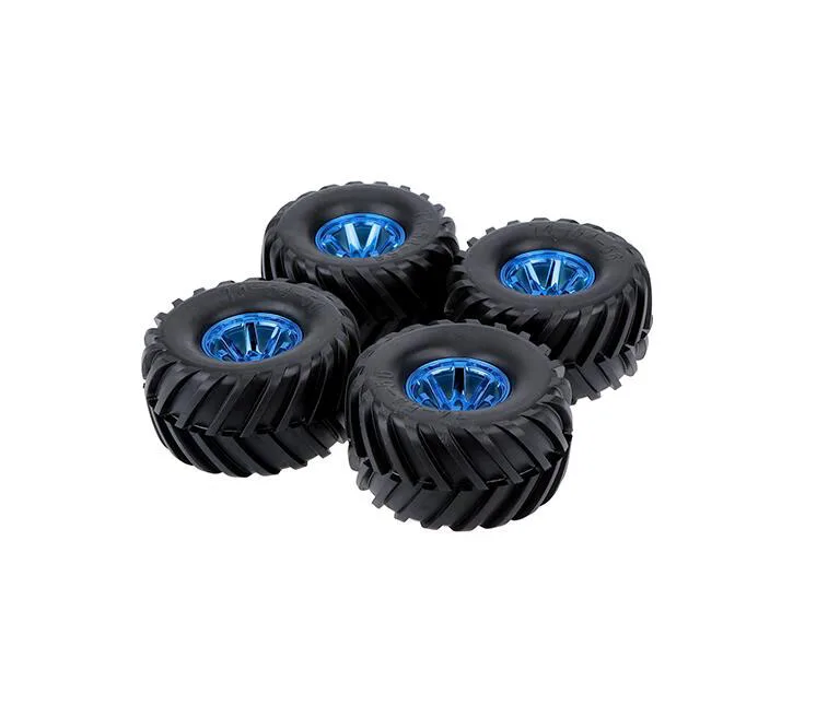 Free Shipping 4PCS 1/10 RC Monster Truck Tire Rubber Tires Red/Blue/Silver Diameter 134mm | Игрушки и хобби