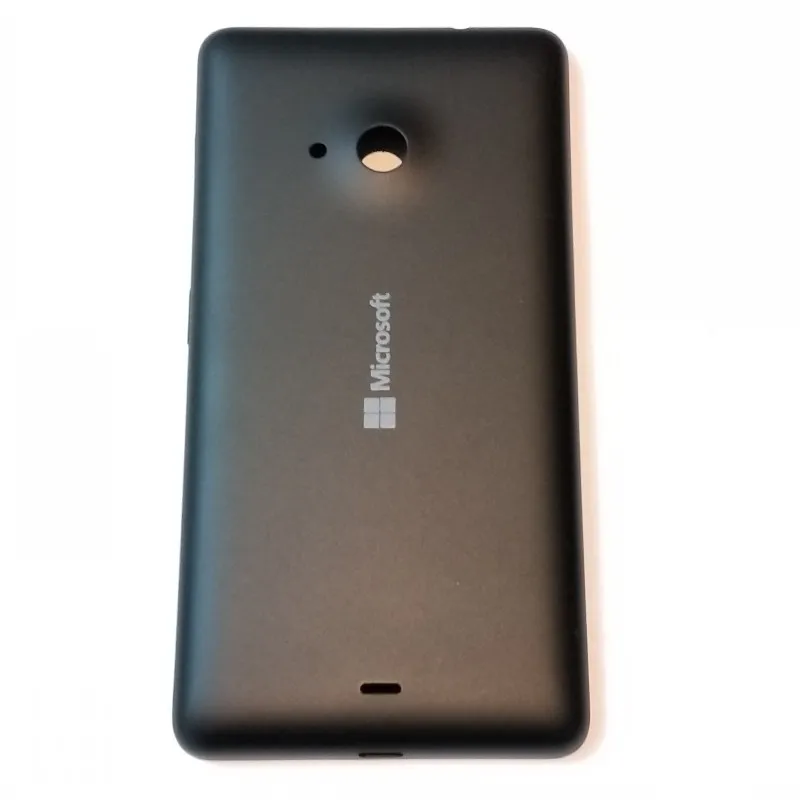 Чехол для Nokia lumia 535, задняя крышка для microsoft lumia 535, задняя крышка для батареи с боковыми клавишами, чехол для мобильного телефона - Цвет: Black