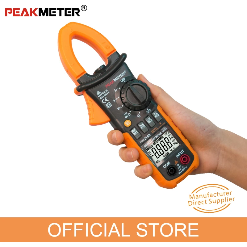Цифровой мультиметр Peakmeter PM2108 с автоматическим и ручным диапазоном для измерения