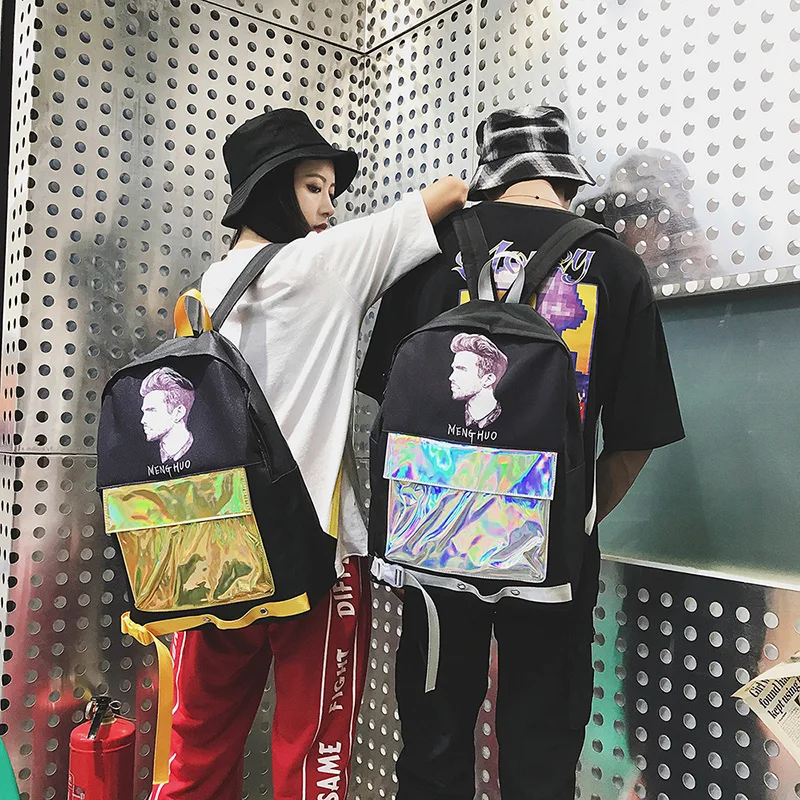 Menghuo лоскутное для женщин рюкзак Блестки ногтей сумка Mochila Feminino Серебро