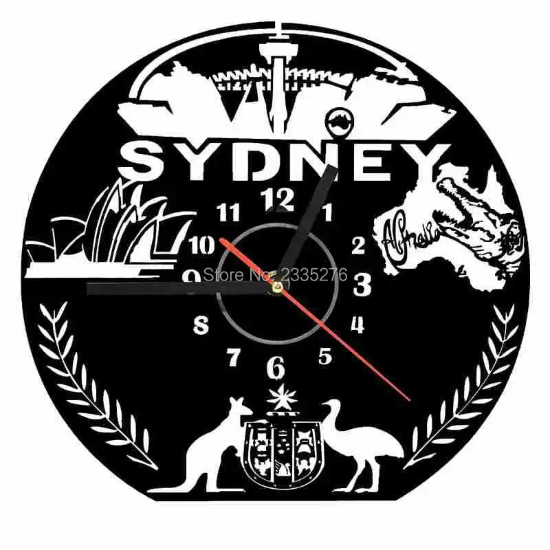 Декоративные настенные часы для путешественников Ретро Австралия Сидней город