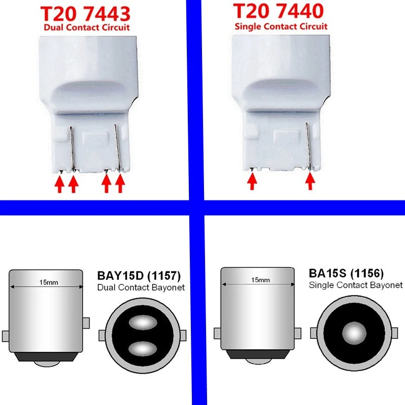 1156 P21W BA15S 1157 P21/5W BAY15D T20 7443 W21/5W 7440 W21W 1200Lm 3030 Светодиодная лампа для мотора стоп